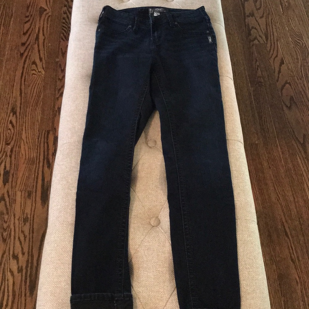 Silver jeans, worn twice
